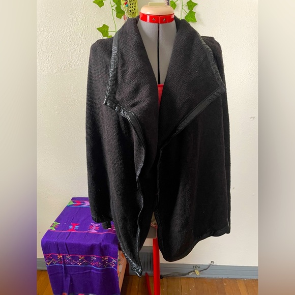 jack Jackets & Blazers - Open cardigan with faux leather detail